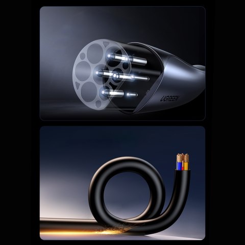 Kabel przewód CCS2 do ładowania samochodu elektrycznego 480V 32A 22kW 5m - czarny