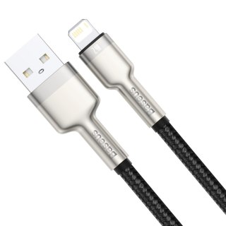 Kabel przewód Cafule Series Metal Data USB-A - iPhone Lightning 2.4A 1m - czarny