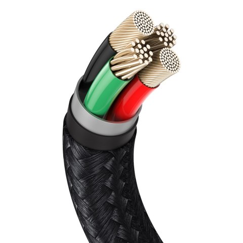 Kabel przewód Cafule Series Metal Data USB-A - iPhone Lightning 2.4A 1m - czarny