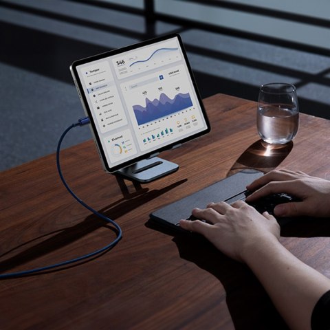 Kabel przewód Tungsten Gold USB-C - USB-C 100W 1m - granatowy