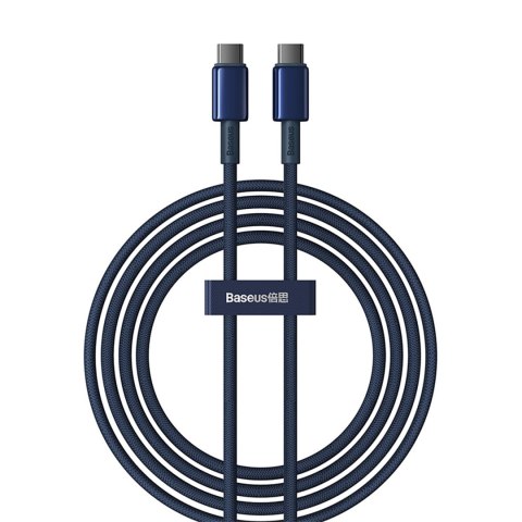 Kabel przewód Tungsten Gold USB-C - USB-C 100W 2m - granatowy