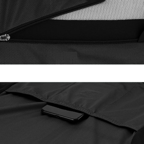 Koszulka rowerowa rozpinana z krótkim rękawem XXL - czarna