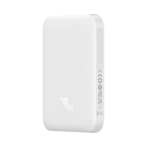 Powerbank 6000mAh Magnetic Mini Air 20W z kablem USB-C - biały