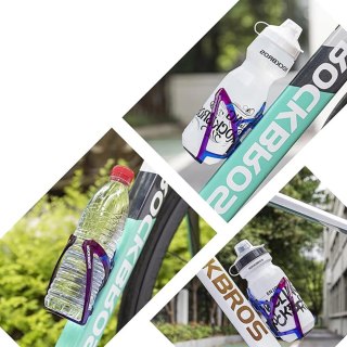 Uchwyt rowerowy na bidon butelkę - niebiesko-fioletowy