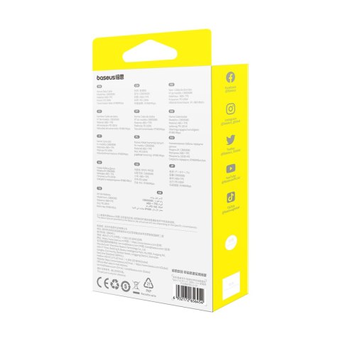 3w1 Kabel uniwersalny zwijany USB-C - Lightning / USB-C / micro USB 100W 1.1m - czarny