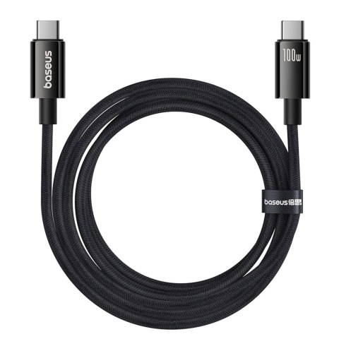 Kabel przewód Tungsten Gold USB-C 100W 4K 20Gb/s 60Hz 1.5m - czarny