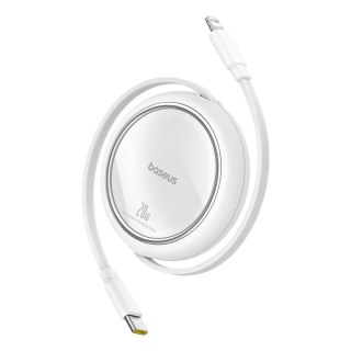 Kabel przewód zwijany Free2Pull USB-C - iPhone Lightning 20W 1m - biały