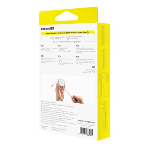 Kabel przewód zwijany Free2Pull USB-C - iPhone Lightning 20W 1m - niebieski