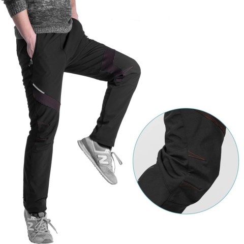 Spodnie sportowe wiatroszczelne Patrol kolarskie rowerowe trekingowe rozmiar M - czarne