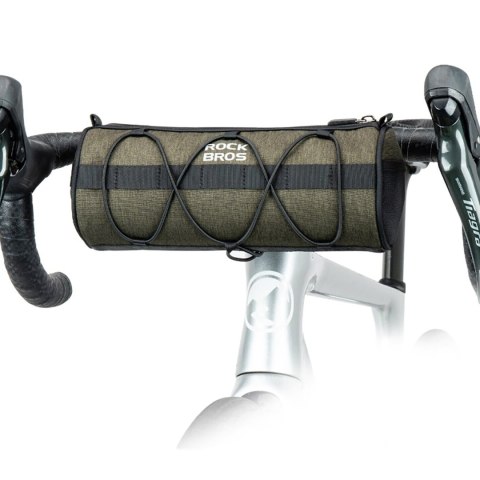 Torba rowerowa mocowana na kierownicę ramę pod siodełko 2l - zielona