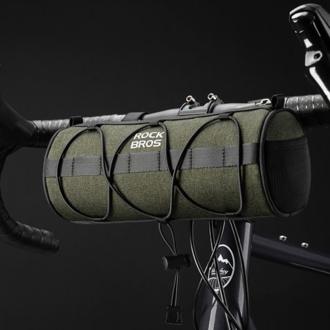 Torba rowerowa mocowana na kierownicę ramę pod siodełko 2l - zielona