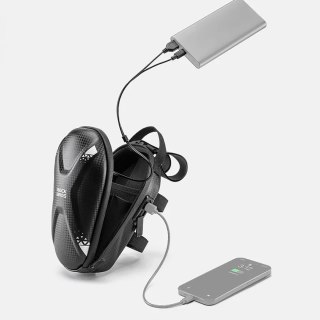 Torba sakwa na kierownicę roweru lub hulajnogi 1.3l - czarna