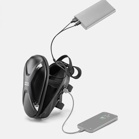 Torba sakwa na kierownicę roweru lub hulajnogi 1.3l - czarna