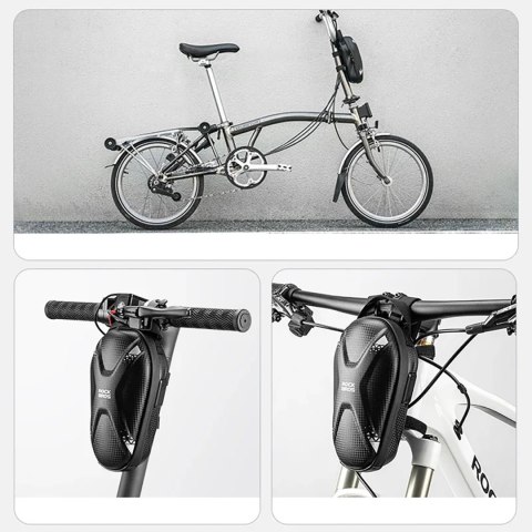 Torba sakwa na kierownicę roweru lub hulajnogi 1.3l - czarna