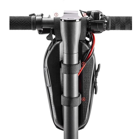 Torba sakwa na kierownicę roweru lub hulajnogi 1.3l - czarna
