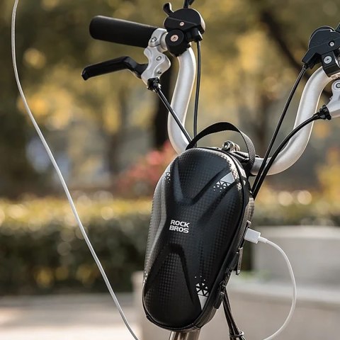 Torba sakwa na kierownicę roweru lub hulajnogi 1.3l - czarna