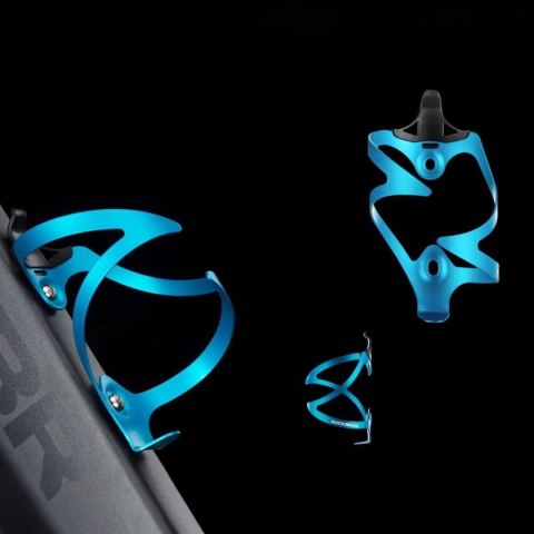 Uchwyt aluminiowy rowerowy na bidon butelkę - niebieski