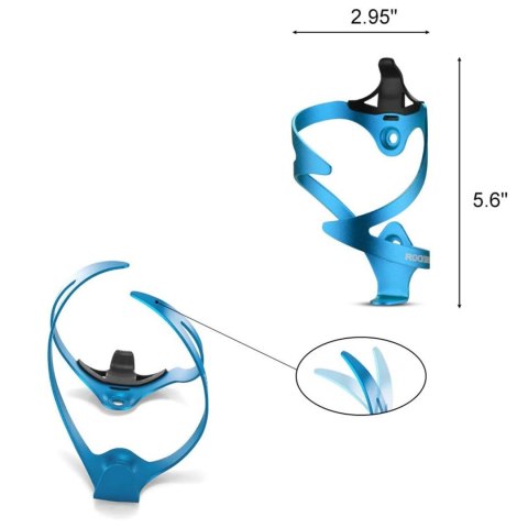 Uchwyt aluminiowy rowerowy na bidon butelkę - niebieski