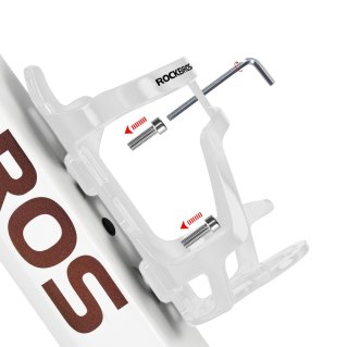 Uchwyt rowerowy z poliwęglanu na butelkę bidon śr. 51-73 mm - biały