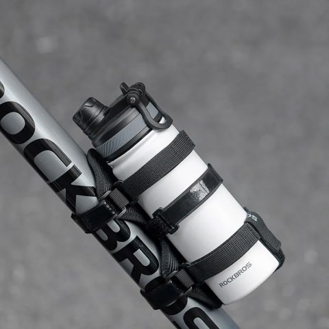 Uchwyt rowerowy z rzepami do mocowania na ramie kierownicy na głośnik bidon itp. - czarny