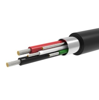 Adapter przejściówka mini USB-B (męski) - USB-A (żeński) OTG 10cm - szary