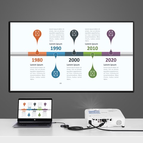 Adapter rozdzielacz USB-C - HDMI / VGA / USB-A 3.0 / USB-C PD - szary