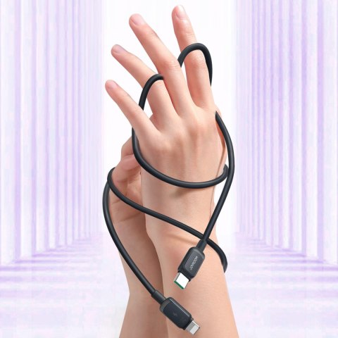 Kabel przewód Multi-Color Series A14 USB-C - iPhone Lightning 20W 1.2 m - czarny