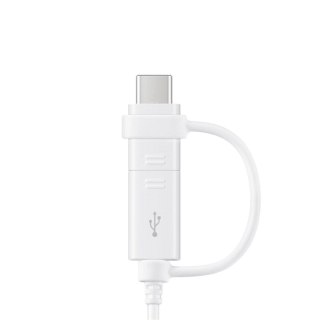 Kabel przewód Samsung Combo USB-A - micro USB i USB-C 1.5m - biały