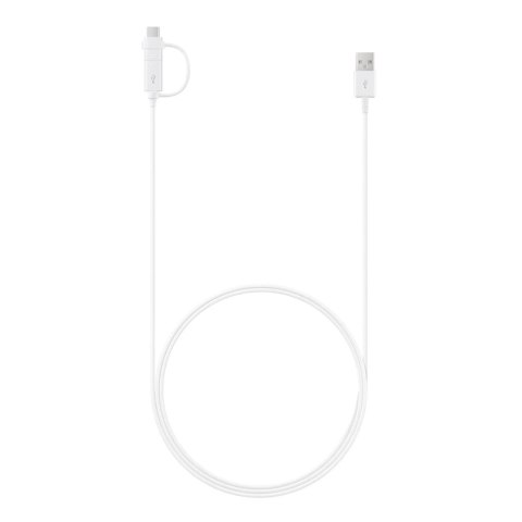 Kabel przewód Samsung Combo USB-A - micro USB i USB-C 1.5m - biały
