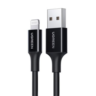 Kabel przewód USB-A - iPhone Lightning MFi 2.4A 1m - czarny