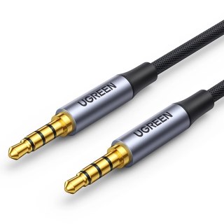 Kabel przewód audio mini jack 3.5mm - mini jack 3.5mm 1m - szary