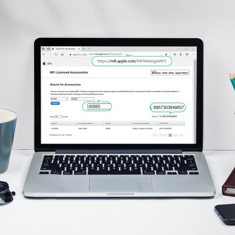 Kabel przewód w oplocie USB-A - iPhone Lightning MFi 2m - czarny