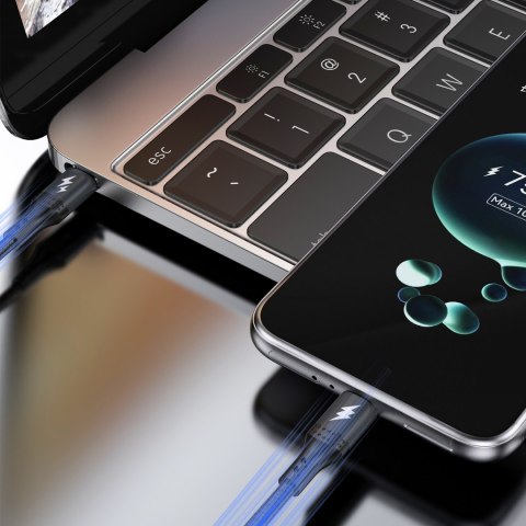 Kabel przewód z oplotem L3CC USB-C - USB-C 60W 1.2m - czarny