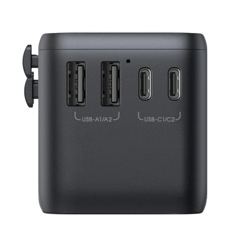Ładowarka adapter podróżny uniwersalny 65W EU / US / JP / AU / UK / CN - czarny