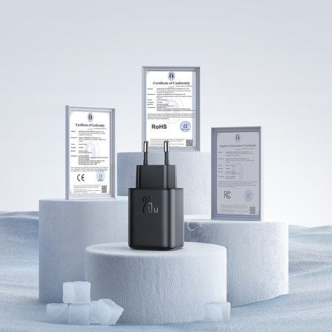 Ładowarka sieciowa USB-C 25W SFC PPS PD + kabel USB-C 1m - czarna