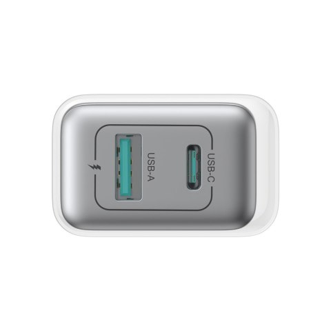 Ładowarka sieciowa USB-C - USB-A 30W PD - biała