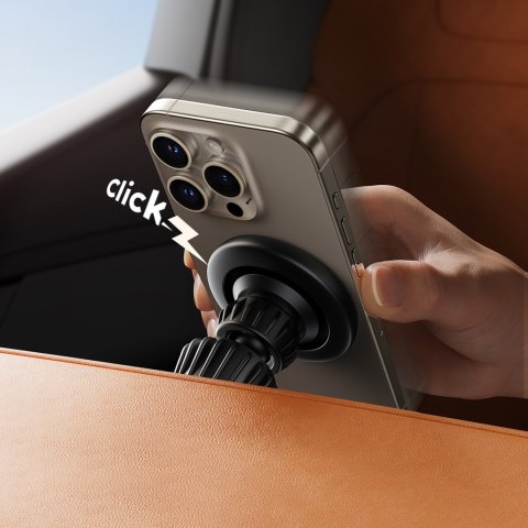 Uchwyt samochodowy magnetyczny na telefon na kratkę nawiewu - czarny