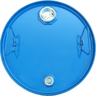 Beczka stalowa metalowa TH 60L korki 2 i 3/4 - NIEBIESKO-ŻÓŁTA