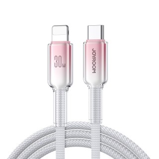 Kabel przewód Crystal-Clear Series 30W USB-C - iPhone Lightning 1.2m - biały