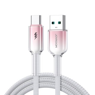 Kabel przewód Crystal-Clear Series 3A USB-A - USB-C 1.2m - biały