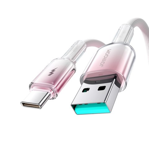 Kabel przewód Crystal-Clear Series 3A USB-A - USB-C 1.2m - biały