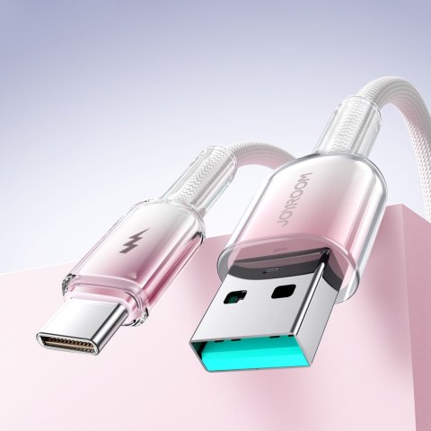 Kabel przewód Crystal-Clear Series 3A USB-A - USB-C 1.2m - biały