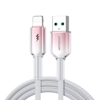 Kabel przewód Crystal-Clear Series 3A USB-A - iPhone Lightning 1.2m - biały