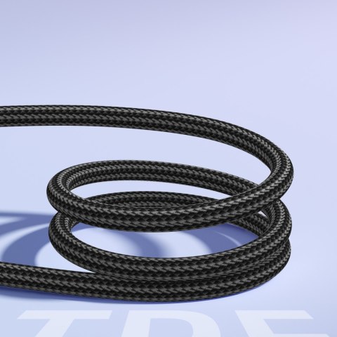 Kabel przewód Crystal-Clear Series 3A USB-A - iPhone Lightning 1.2m - czarny