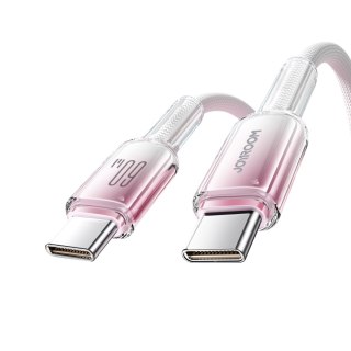 Kabel przewód Crystal-Clear Series 60W USB-C - USB-C 1.2m - biały