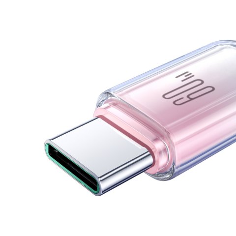 Kabel przewód Crystal-Clear Series 60W USB-C - USB-C 1.2m - biały