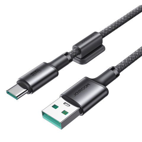 Kabel przewód USB-A - USB-C z organizerem uchwytem magnetycznym 1.2m - szary