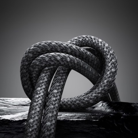 Kabel przewód USB-A - USB-C z organizerem uchwytem magnetycznym 1.2m - szary