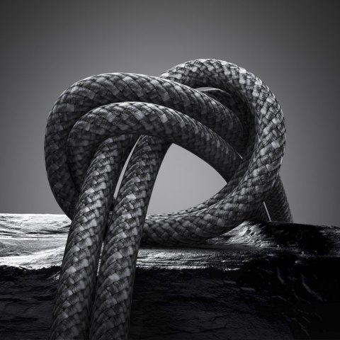 Kabel przewód USB-C - USB-C z organizerem uchwytem magnetycznym 1.2m - szary