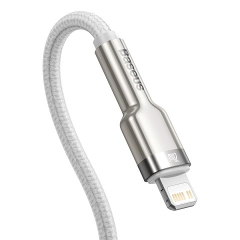 Kabel przewód do iPhone USB-C - Lightning Series Metal Data 20W PD 2m - biały